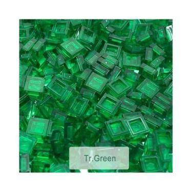 Imagem de Blocos De Construção Transparentes Coloridos 1x1 200PCS Azulejos Plano