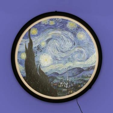 Imagem de Luminária de Parede LED Sign Noite Estrelada – Van Gogh