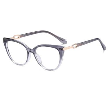 Imagem de Óculos de grau gatinho da moda para mulheres (C4Gray)