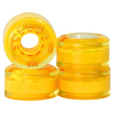 Imagem de Jogo de Rodas Traxart Style Amarelo Quad 58mm x 32mm/85A-Feminino