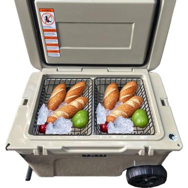 Imagem de Cesta térmica para YETI Tundra Haul, YETI Roadie 48, YETI Roadie 60, compatível com outros acessórios lgloo, fechaduras, divisórias de gelo, etc., a cesta térmica mantém os alimentos secos. (pacote