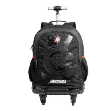 Imagem de Mochila de Costas e com 4 Rodinhas Corinthians Escolar Faculdade Viagem Timão
