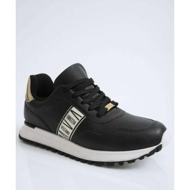 Imagem de Tênis Casual Feminino Recortes-11382 - Verenna, 37, Preto