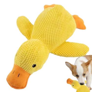 Imagem de Brinquedo calmante de pato para cães | Suprimentos de dentição macios interativos e confortáveis, brinquedos para dentição de filhotes - para viagens, praia, piscina, parque, quintal, quarto, jardim