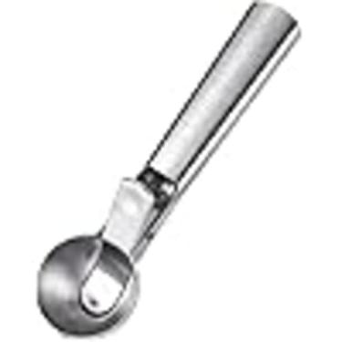 Imagem de Colher para Sorvete em Aço Inoxidável, Utensílio de Cozinha com Cabo Longo