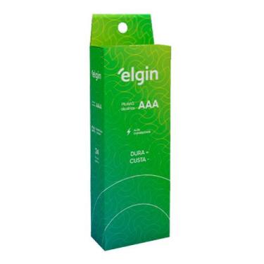 Imagem de Pilhas Alcalinas AAA Shrincadas Tubo com 24 82348 - Elgin Energy