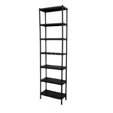 Imagem de Estante Modular Desmontável 6 Andares, Organizadora de Plástico Multiuso com Pezinhos - Ideal para Escritórios, Cozinhas e Banheiros(7 Prateleiras)