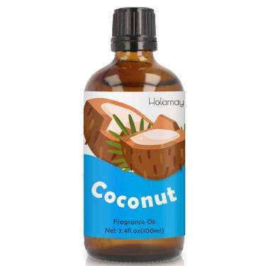 Imagem de Óleo de fragrância de coco, óleo essencial de frutas de grande volume Holamay 100 ml, óleo de fragrância premium para fabricação de sabão em velas, perfume de óleos difusores para casa