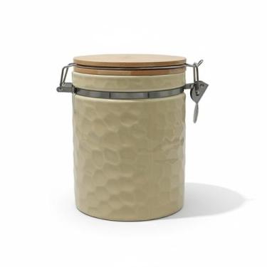 Imagem de Pote Hermético Cerâmica Stoneware Bambu 970Ml Craft - Ricca Houseware