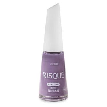 Imagem de Esmalte Risqué Roxo Cremoso Roxo Sem Crise 8ml, 8ML, Roxo