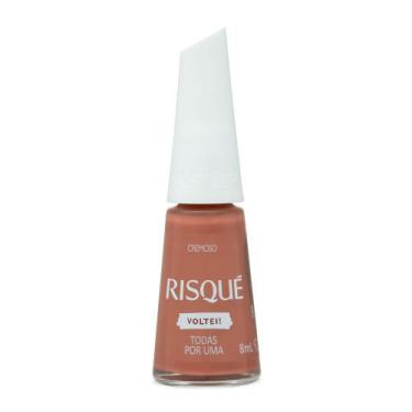 Imagem de Esmalte Risqué Nude Cremoso Todas Por Uma 8ml, 8ML, Nude