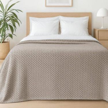 Imagem de Manta Microfibra Liss Habitat Casal 200x220cm - Liss Bege