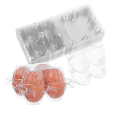 Imagem de DOITOOL 30 caixas de plástico para armazenamento de ovos com 4 grades, suporte para ovos, ótimo para geladeira e freezer