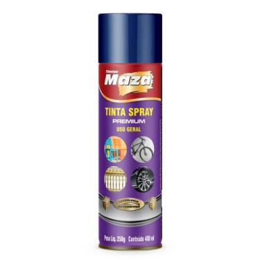 Imagem de Tinta Spray Azul Del Rey Brilhante Maza Automotivo Secagem Rápida Prem