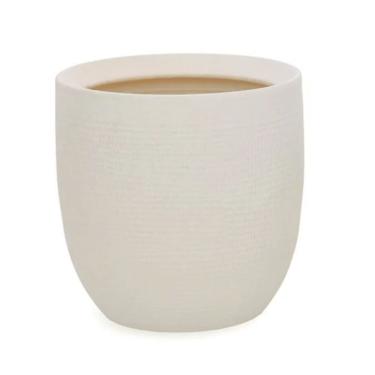 Imagem de Cachepot De Cerâmica Off White Para Plantas 23,5x23cm Mart