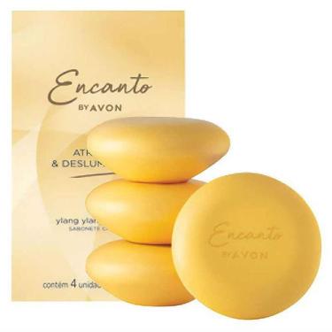 Imagem de AVON ENCANTO ATRAENTE E DESLUMBRANTE SABONETE CREMOSO 4X80g