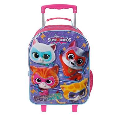 Imagem de Combo Escolar Super Gatinhos – Mochila com Rodinhas G + Lancheira + Estojo
