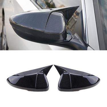 Imagem de 2 peças de capa de espelho lateral retrovisor lateral tampas de espelho de porta compatíveis com Honda Accord 10th 2018 2019 2020 2021 2022 estilo fibra de carbono