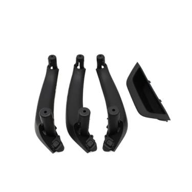 Imagem de 4 pçs conjunto lhd rhd interior do carro maçaneta da porta capa painel interno braço puxar guarnição substituição compatível para bmw x3 x4 f25 f26 2010-2016(RHD 4PCS Black)