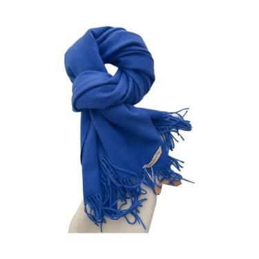 Imagem de Cachecol Longo De Lã Quente Para Mulheres, Xale De Cashmere, Pashmina 