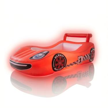 Imagem de Air Candy Sleep Racer Comfy Cruiser — Cama inflável de carro com LED iluminado vermelho para crianças de 2 a 6 anos
