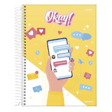 Imagem de Starschool – Caderno 1/4 capa dura espiral Good Vibe | 80 Folhas | Tamanho portátil, positividade e inspiração para anotações diárias