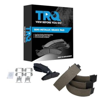 Imagem de TRQ Pastilhas de freio semi-metálicas compatíveis com Ford Ranger Mazda B2300 1998-2001 B2500 B3000 B4000