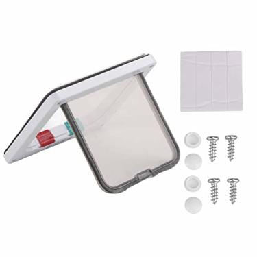 Imagem de GLOGLOW Aba de Segurança para Animais de Estimação Com Trava de 4 Vias Aba de Gato Com Trava de 4 Vias, Porta para Animais de Estimação para Cães e Gatos Pequenos Com Dupla à Prova de Intempéries e