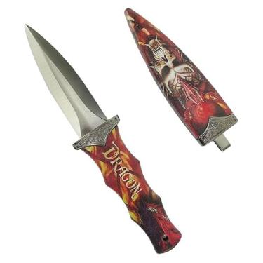 Imagem de Adaga Punhal Skull Dragon Bainha Estampa Dragão Caveira