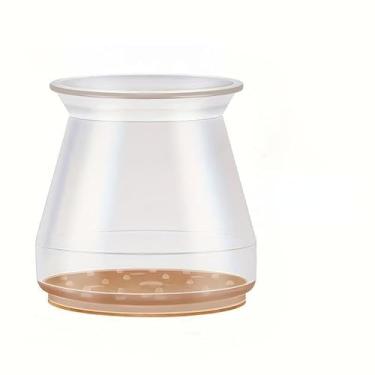 Imagem de Pacote com 24 protetores de chão de perna de cadeira, protetores de perna de cadeira de silicone com almofadas de feltro, serve para pernas redondas de 2,3 cm a 3,3 cm, amarelo