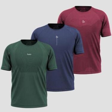 Imagem de Kit 3 Camisetas Apex Sem costura Alpha Co-Masculino