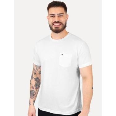 Imagem de Camiseta Tommy Jeans Masculina Regular Pocket Branca-Masculino