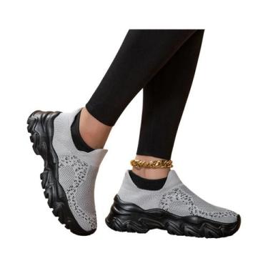 Imagem de Tênis Femininos Modernos Para Corrida, Leves, Com Malha, Sola Macia, A