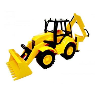 Imagem de Trator infantil retro escavadeira wl 1200 construction - silmar 6810