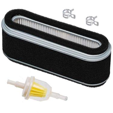 Imagem de HIFROM 1 conjunto de filtro de ar com filtro de combustível pré-filtro compatível com John Deere 112L 160 165 GX95 RX95 SRX95 Gravely 12,5 HP Motores AM101090 042926 Cortador de grama