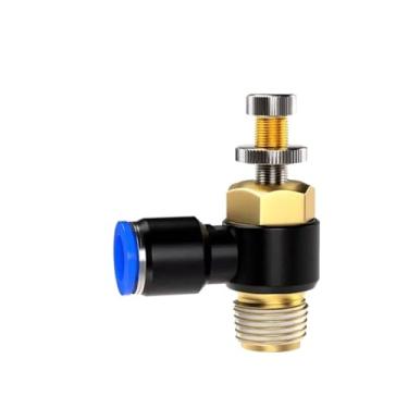 Imagem de 1 válvula de aceleração pneumática SL 4/6/8/10/12 mm M5 1/8 1/4 3/8 1/2 Conexões pneumáticas Válvula controladora de velocidade do acelerador (SL4-01,20 PCS)