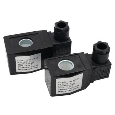 Imagem de 1 peça bobina de plástico AC24V AC110V AC220V AC380V DC12V DC24V IP65 para válvula solenoide, usada para normalmente fechada e normalmente aberta. (DN32, DC 12V)