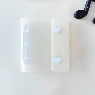 Imagem de Álbum de mini fichário para cartões de fotos, conjunto de acessórios para cadernos recarregáveis, caderno de folhas soltas de PVC transparente, álbum de suporte de cartão de foto transparente, livro