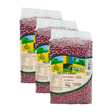 Imagem de Kit 3X: Feijão Azuki Orgânico Coopernatural 1kg