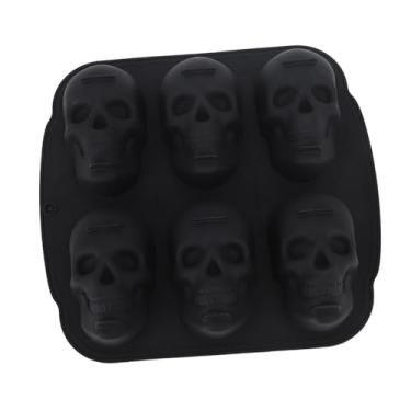 Imagem de Generic Molde de Cozimento de Cabeça de Esqueleto, Silicone Durável, Liberação Fácil para Bolo, Biscoito, Chocolate, Gelo, para Decorações de Festa de Halloween