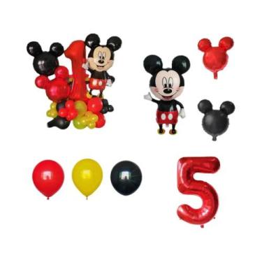 Imagem de Balões De Folha Mickey Mouse De 32 Polegadas 22 Peças Decorações De Fe