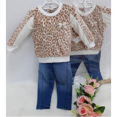 Imagem de Conjunto Longo Luxo Bebe Menina Paraiso Inverno Ref 10281, Bege, GG ( 