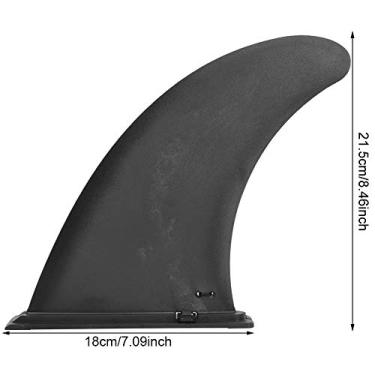 Imagem de HUIOP Barbatanas de Prancha de Surf Tipo Golfinho Preto 18 Cm, para Caiaques, Canoas, Barcos a Remo, Com Material Plástico Alta Qualidade e Tamanho Pequeno