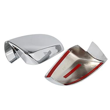 Imagem de KIMISS 2 Peças Espelho Retrovisor Lateral Galvanizado Meia Capa Guarnição para Ajuste para Terreno Equinox 2010-2014-acessório de Atualização Elegante