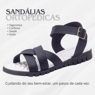 Imagem de Sandália ortopédica feminina rasteirinha chinelo femenino tamanho 34 a