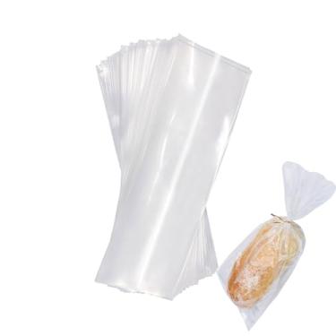 Imagem de 100 peças de mangas de plástico transparente resistentes sacos de pôster estreitos de 3,15 mil, armazenamento aberto para perucas, pipoca, documentos grandes e muito mais (tamanho: 3,93 × 9,83