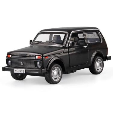 Imagem de Modelo de carro fundido sob pressão Lada Jeep em escala 1:32 com luzes e som