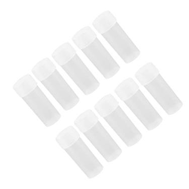 Imagem de RiToEasysports Frascos de Amostra 50 Garrafas de Plástico de 5ml Com Tampa, Recipientes de Armazenamento Translúcidos Brancos de Grau para Itens Pequenos Sementes Comprimidos Em pó