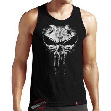 Imagem de Camiseta Regata Justiceiro Marvel The Punisher Camisa Caveir - King of