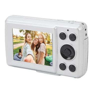 Imagem de aqxreight Câmera Digital de 2,4 Polegadas Com Vídeo de 16MP e 1080P Câmera Compacta Portátil para Viagens, Vlogging e Fotografia Zoom 16X, Foco Automático, Design Leve (Cinza Prateado)